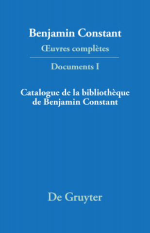 Carte Catalogue de la Bibliotheque de Benjamin Constant 