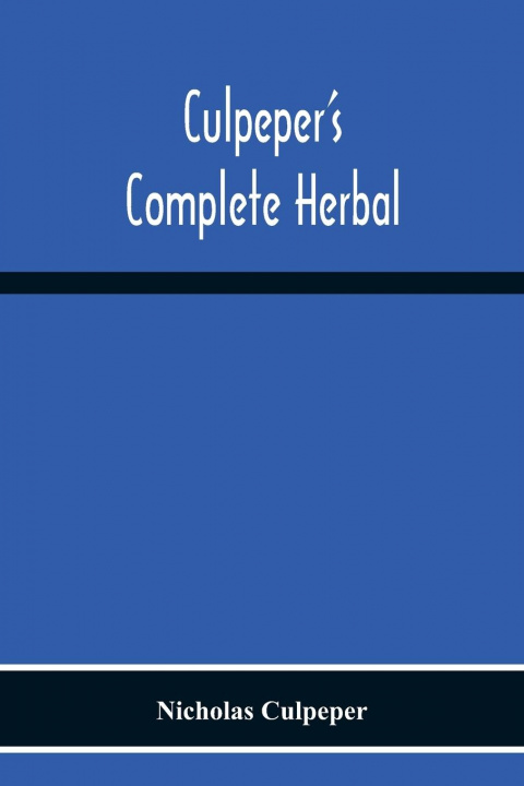 Book Culpeper'S Complete Herbal 