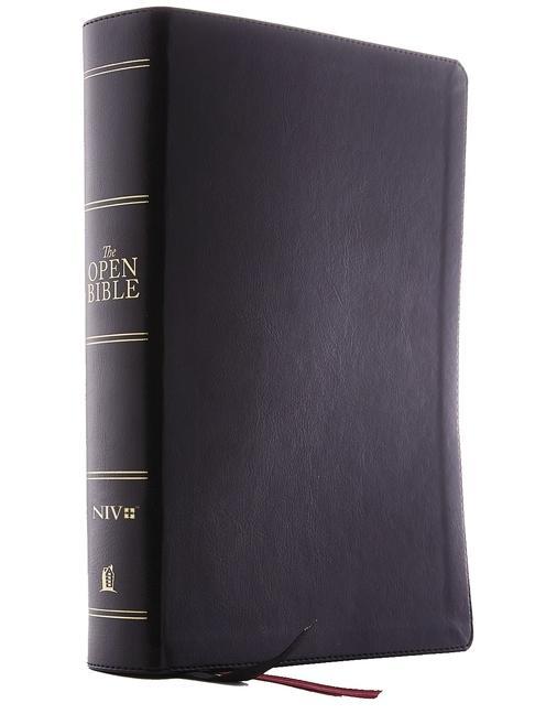 Книга The Niv, Open Bible, Leathersoft, Black, Red Letter Edition, Comfort Print: Complete Reference System 