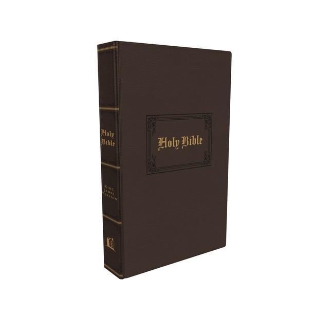 Carte KJV, Thinline Bible, Large Print, Vintage Series, Leathersoft, Brown, Red Letter, Comfort Print 