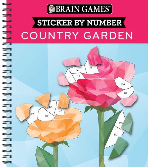 Knjiga Brain Games - Sticker by Number: Country Garden New Seasons