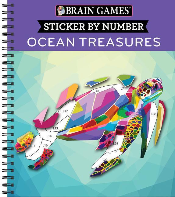 Kniha Brain Games - Sticker by Number: Ocean Treasures New Seasons