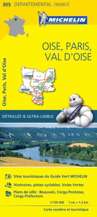 Printed items Oise, Paris, Val-d'Oise - Michelin Local Map 305 
