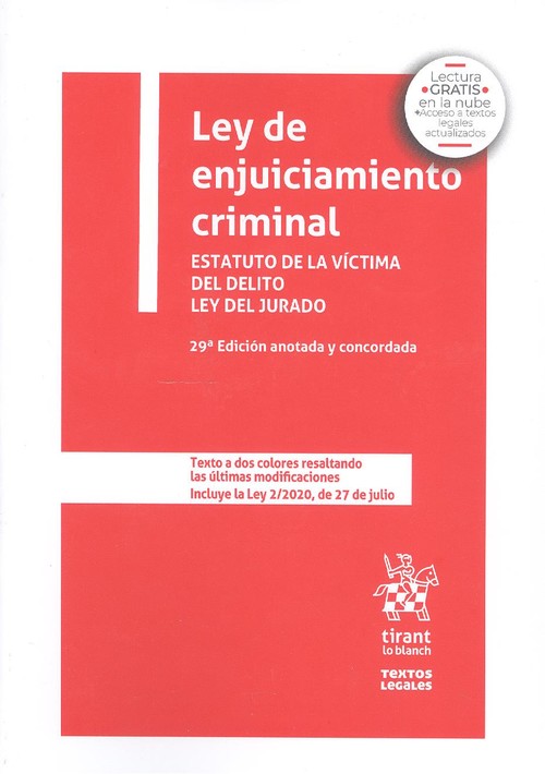 Carte Ley de enjuiciamiento criminal. Estatuto de la Víctima del Delito Ley del Jurado 