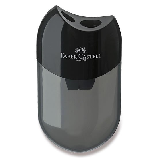 Papírszerek Faber-Castell - Ořezávátko 2 otvory, černé 