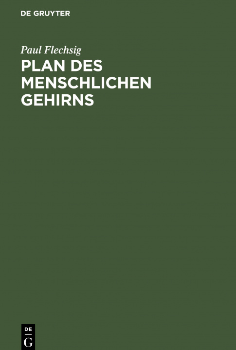 Libro Plan Des Menschlichen Gehirns Paul Flechsig