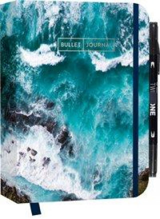 Könyv Bullet Journal "Sound of the Sea" mit original Tombow TwinTone Dual-Tip Marker 33 black 