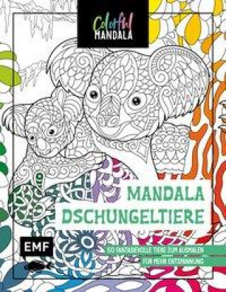 Carte Colorful Mandala - Mandala - Dschungeltiere 