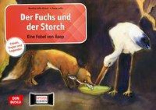 Hra/Hračka Der Fuchs und der Storch. Eine Fabel von Äsop. Kamishibai Bildkartenset. Petra Lefin