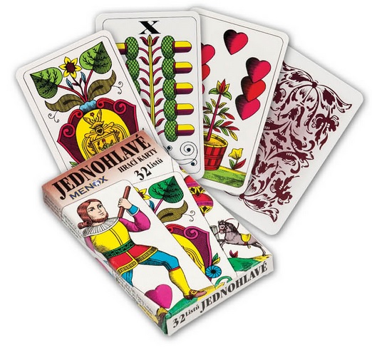 Tiskanica Jednohlavé hracie karty 32 listov / Jednohlavé hrací karty 32 listů 
