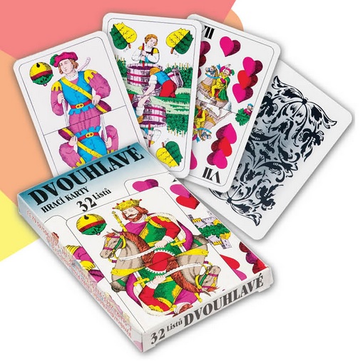 Tlačovina Dvojhlavé hracie karty 32 listov / Dvouhlavé hrací karty 32 listů 