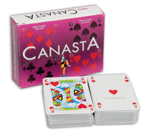 Prasa Canasta mini hracie karty 108 listorv / Canasta mini hrací karty 108 listů Lauko Promotion