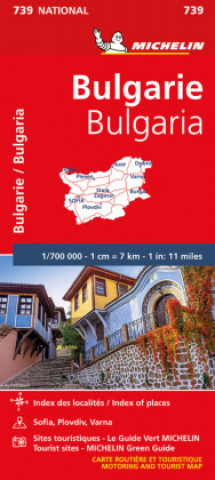 Prasa Bulgaria - Michelin National Map 739 MICHELIN MOTORING AND TOURIST MAP