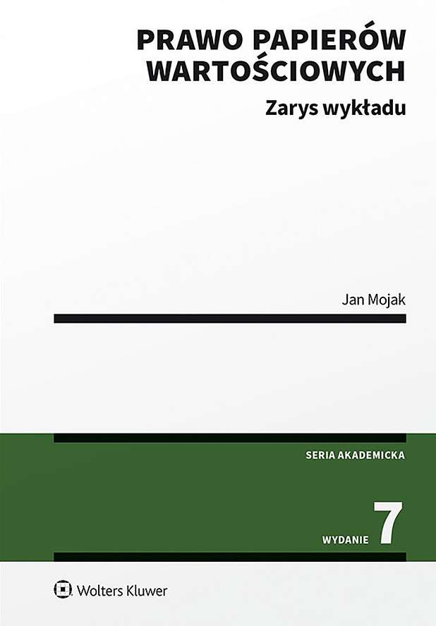 Buch Prawo papierów wartościowych. Zarys wykładu Jan Mojak