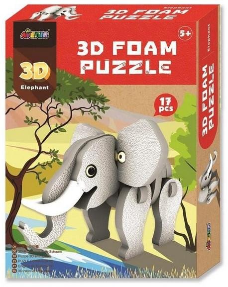 Joc / Jucărie Avenir 3D pěnové puzzle - Slon 
