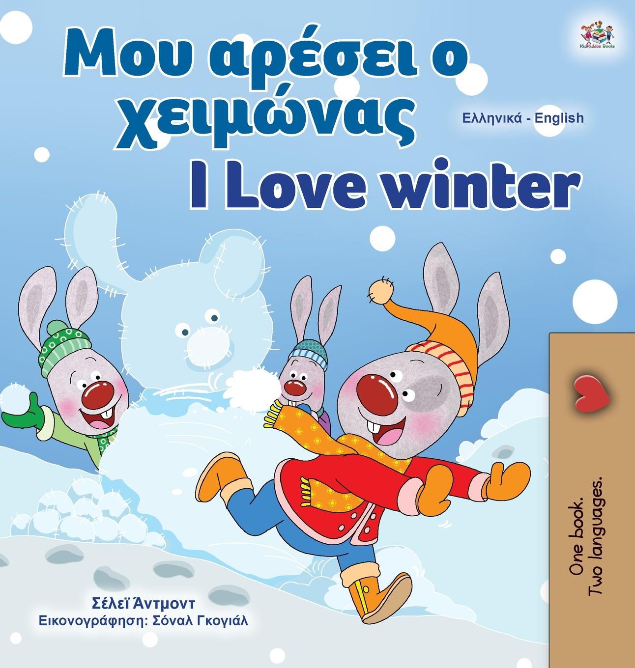 Kniha I Love Winter (Greek English Bilingual Book for Kids) Kidkiddos Books