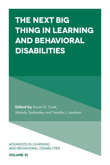 Knjiga Next Big Thing in Learning and Behavioral Disabilities Bryan G. Cook