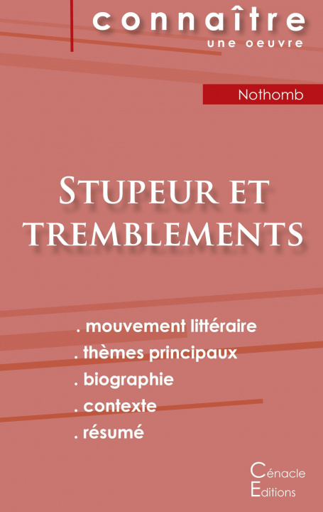 Könyv Fiche de lecture Stupeur et tremblements de Amelie Nothomb (analyse litteraire de reference et resume complet) 