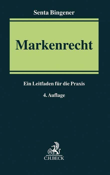 Knjiga Markenrecht Senta Bingener