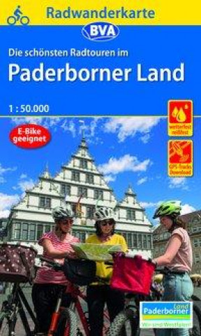 Tlačovina Radwanderkarte BVA Die schönsten Radtouren im Paderborner Land 1:50.000, reiß- und wetterfest, GPS-Tracks Download 