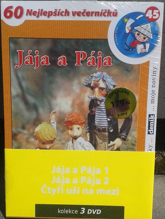 Videoclip Jája a Pája 01, 02, Čtyři uši na mezi - 3 DVD pack 