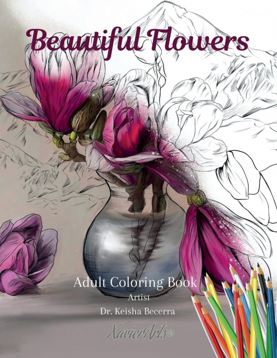 Kniha Beautiful Flowers Coloring Book 