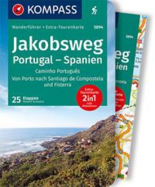 Carte KOMPASS Wanderführer Jakobsweg Portugal Spanien, 60 Touren 