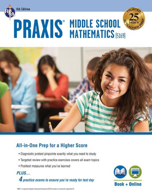 Книга Praxis Middle School Mathematics (5169) Book + Online Sandra Rush
