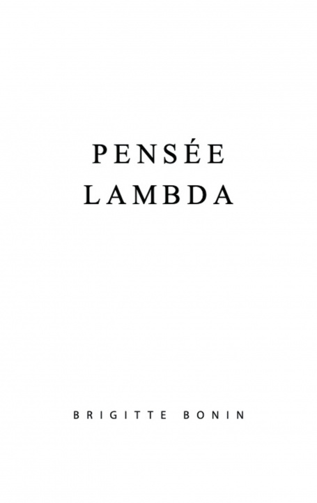 Knjiga Pensee Lambda Brigitte Bonin