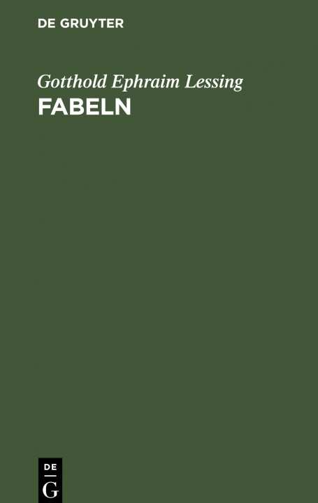 Knjiga Fabeln Gotthold Ephraim Lessing