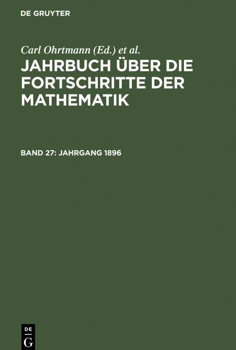 Knjiga Jahrgang 1896 Max Henoch