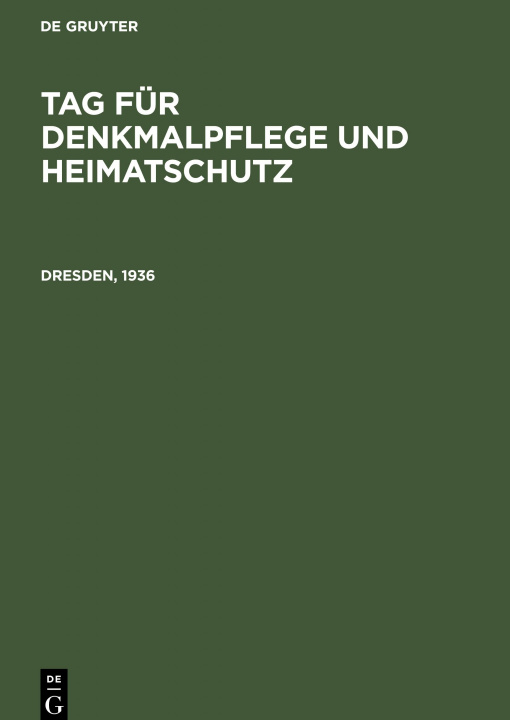 Knjiga Dresden, 1936 No Contributor