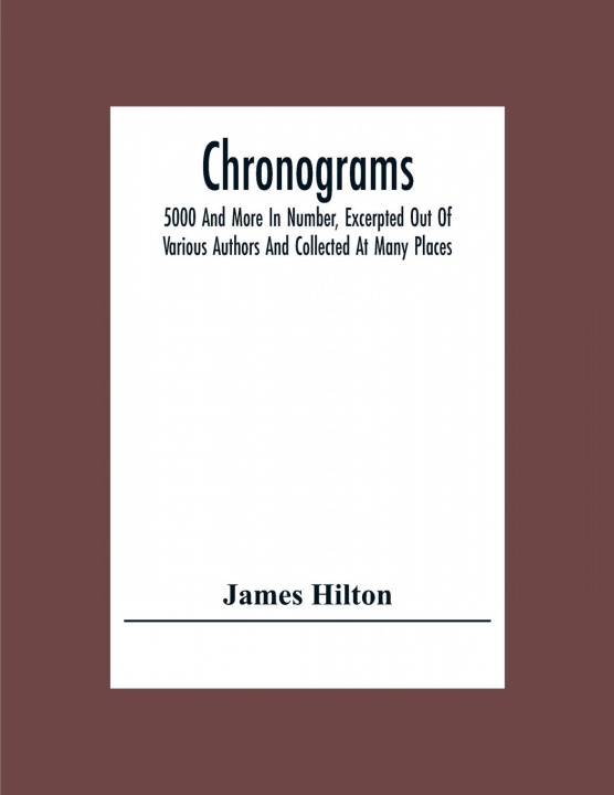 Knjiga Chronograms James Hilton