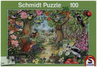 Játék Tiere im Wald. Puzzle 100 Teile 