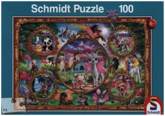 Joc / Jucărie Animal Club, Einhorn-Tierwelt. Puzzle 100 Teile 
