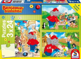 Joc / Jucărie Im Zoo. Puzzle 3 x 24 Teile 