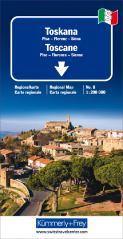Nyomtatványok KuF Italien Regionalkarte 08. Toskana 1 : 200 000 