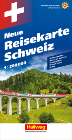 Tiskovina Schweiz Neue Reisekarte Strassenkarte 1:200 000 