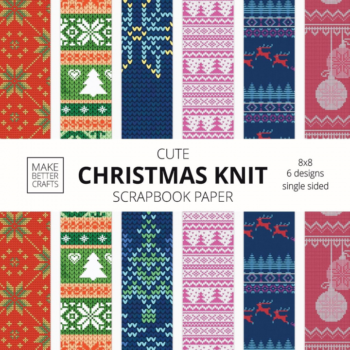 Kniha Cute Christmas Knit Scrapbook Paper 