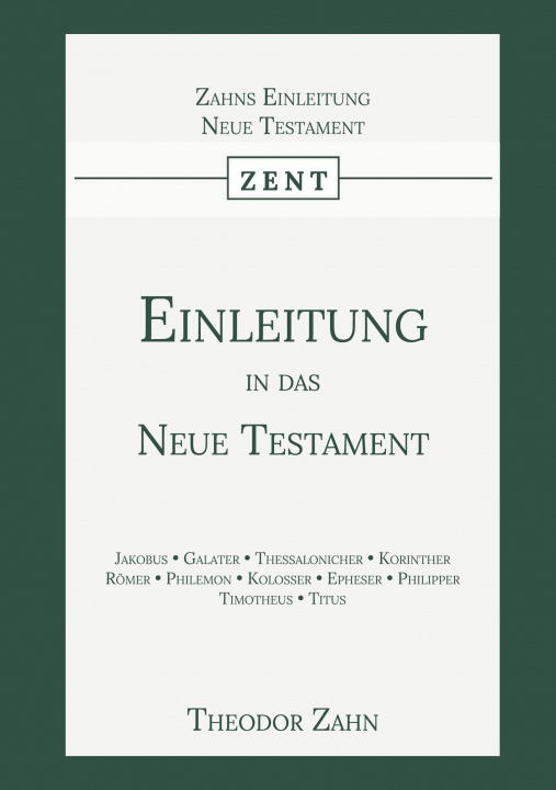 Kniha Einleitung in das Neue Testament 