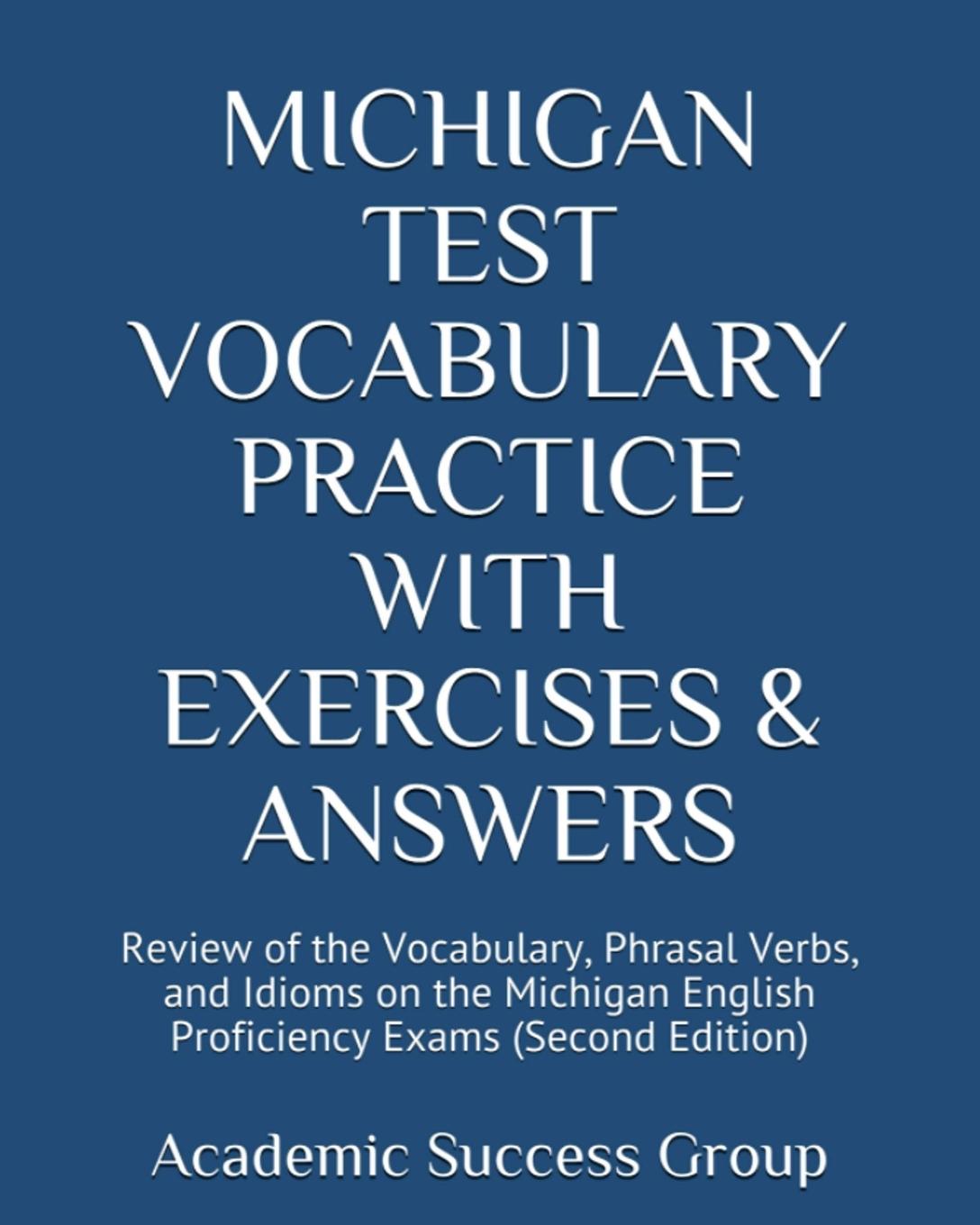 Book Michigan Test Vocabulary Practice with Exercises and Answers Academic Success Group