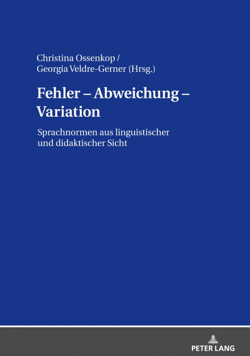 Knjiga Fehler - Abweichung - Variation Christina Ossenkop