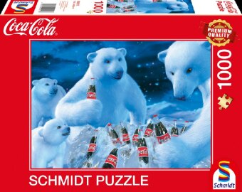 Game/Toy Coca Cola Puzzle 1000 Teile. Motiv  Polarbären 