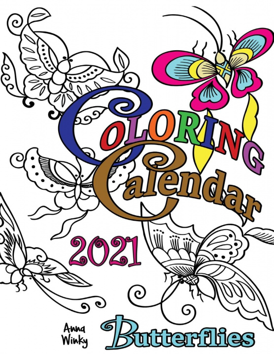 Kniha Coloring Calendar 2021 Butterflies 