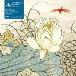 Książka Adult Jigsaw Puzzle Ashmolean: Ren Xiong: Lotus Flower and Dragonfly (500 pieces) 
