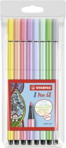 Papírenské zboží Fixa STABILO Pen 68 sada 8 ks v pouzdru "PASTEL" 