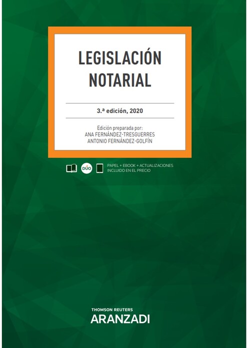 Книга Legislación Notarial (Papel + e-book) 