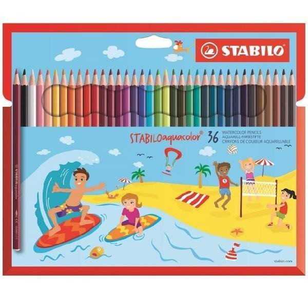 Stationery items Pastelky STABILO aquacolor, sada 36 ks v kartonovém pouzdru 