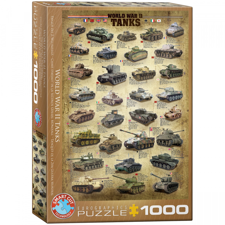Joc / Jucărie Puzzle 1000 World War II Tanks 6000-0388 