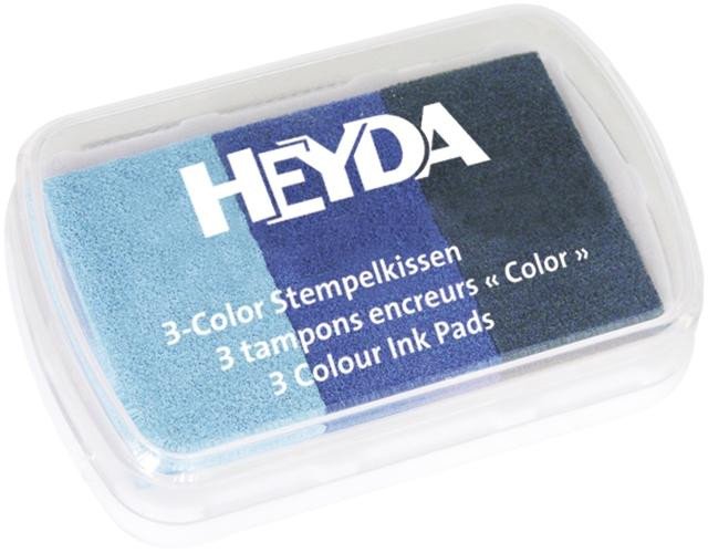Книга HEYDA Razítkovací polštářek - 3 odstíny modré 